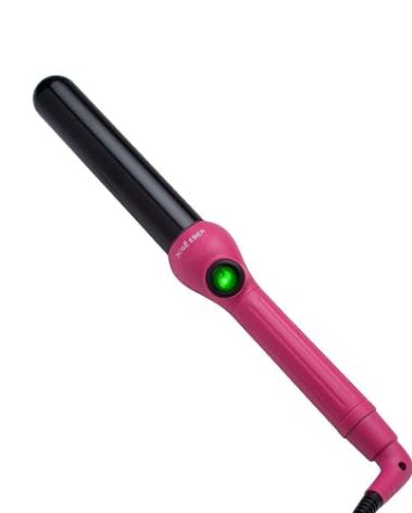 Jose Eber: Clipless Curling Iron 1" (25mm) - Pink - Professional Tourmaline Ceramic Barrel, Wand Styling Tool, Ion Technology, Heat Resistant Glove