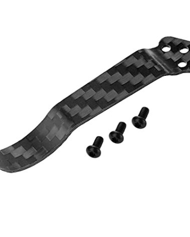 Carbon Fiber Pocket Clip Fits For Benchmade Bugout, Osborne, Bailout, Griptilian, 710, 551, 810, 940, 941, 943, 530, 707, 581 And More, Premium Custom-made Pocket Clip with 3 Pieces Screws, Black