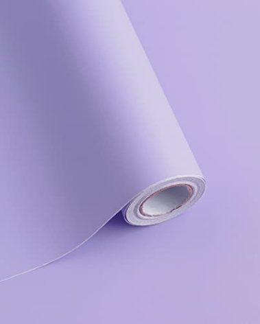 393"x17.7" Peel and Stick Wallpaper Solid Color Purple Contact Paper Self Adhesive Removable Wallpaper for Wall Covering Vinyl Rolls