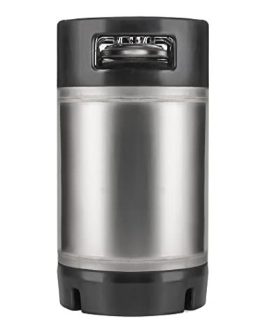 TMCRAFT New 3 Gallon Ball Lock Keg, Stainless Steel Beer Keg with Dual Rubber Handle for Home Brew