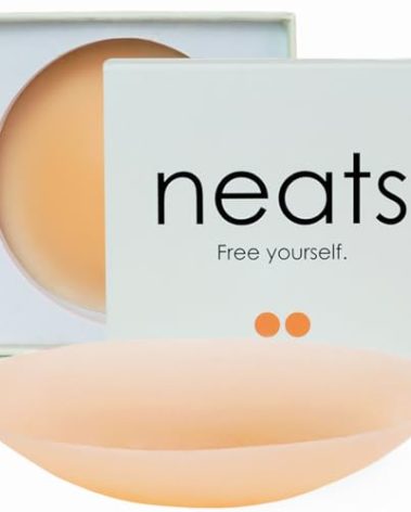 NEATS Nipple Covers for Women, Reusable & Hypoallergenic Adhesive Silicone Pasties (Champagne, 3.2 inch)