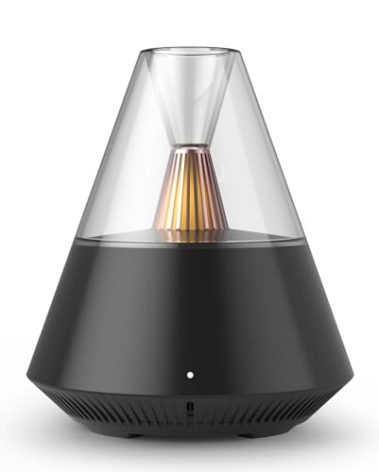 KinYiLO Essential Oil Diffuser, Modern Style Aromatherapy Aroma Diffusers with Candle Light, Fragrance Ultrasonic Cool Mist Humidifier, Remote Control, Auto Shut-Off, for Home Living Room Office