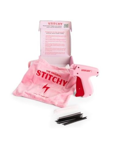 Stitchy No-Sew Hemming Tool- Easy, Portable, Professional-Grade Tagging Gun for Quick, Temporary Hems on Pants, Skirts, Dresses, and Sleeves