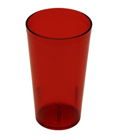 G.E.T. 6616-1-R-EC Heavy-Duty Plastic Restaurant Tumblers, 16 Ounce, Red (Set of 4)