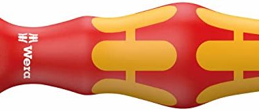 Wera 05003990001 Kraftform Kompakt VDE 817 Screwdriver Handle, For Use With Interchangeable Blades, 9mm Head, BladeLength