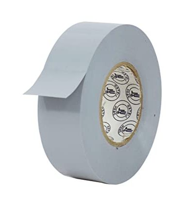 MAT Professional Grade Wide Electrical Tape Gray - 1 inch x 66 ft. UL/CSA listed core - Waterproof, Flame Retardant, & Strong Rubber Based Adhesive for Use At No More Than 600V & 176F