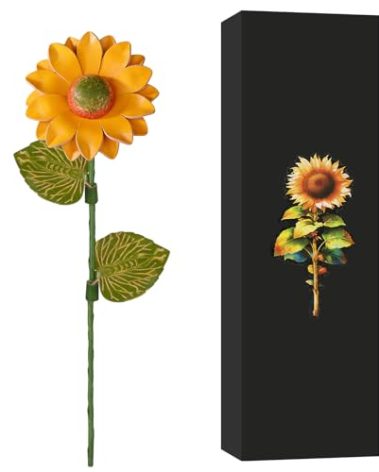 Rimvoe Genuine Leather Sunflower 3rd Year Anniversary Keepsake for Her Him, Leather Gifts for 3 Year Anniversary