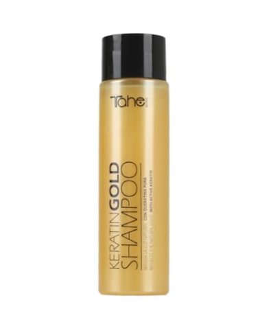 Tahe Keratin Gold Shampoo with Pure Keratin and Liquid Gold for Extra Softness and Volume, 300ml