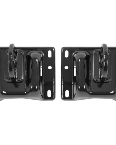 KUAFU Front Bumper Bracket Compatible with 2003-2018 Dodge Ram 2500 3500 Replace for 68196252AB, CH1067140, 68196253AB, CH1066140 Bumper Support Retainer Mounting Braces W/Tow Hook Powder Coated Pair