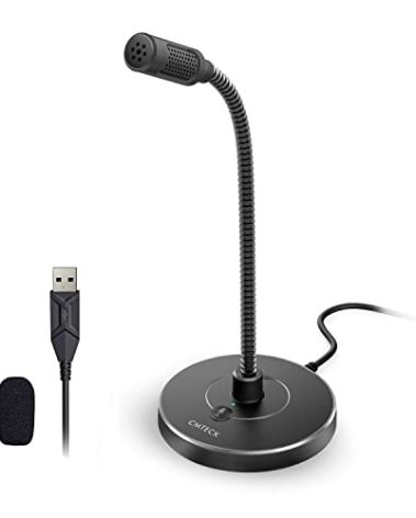 CMTECK USB Computer Microphone G009, Noise-Cancelling Recording Desktop Mic for PC/Laptop for Online Chatting, Home Studio, Podcasting, Gaming, Skype, YouTube with Mute Function(Windows/Mac)
