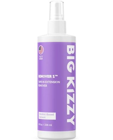 Big Kizzy Tape in Extension Remover Spray - Remover 1 (8oz) - Fastest and Easiest Tape In Remover - Compatible with all Human Hair Extension Tape