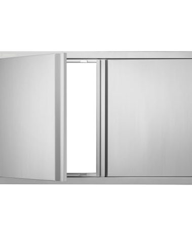 VEVOR BBQ Access Door, 36W x 21H Inch Double Outdoor Kitchen, Stainless Steel Flush Mount, Wall Vertical With Recessed Handles, for BBQ Island, Grilling Station, Outside Cabinet
