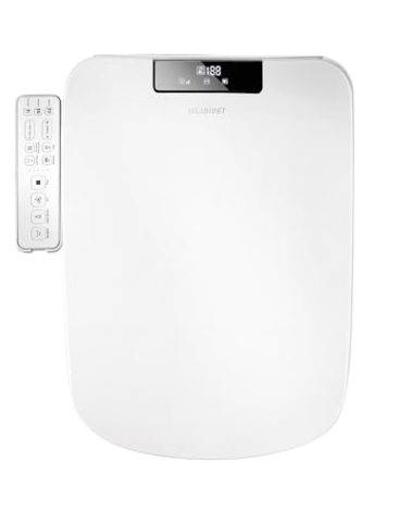 WLJBIDET Bidet Square Toilet Seat for Rectangle Toilets,Electric Bidet,Rectangular Heated Toilet Seat,Adjustable Air Dryer and Warm Water,Front and Rear Oscillating Wash