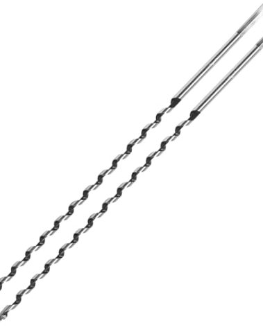 Masendelk 2pcs Ship Auger Drill Bit 6 x 300mm (Approximate 1/4 x 12 Inch), Wood Auger Bit with 5.3mm Hex Shank