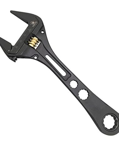 FUJIYA Tools, FGL-38-BG, Adjustable wrench with Ratchet Wrench, Black & Gold color-, 9 Inch