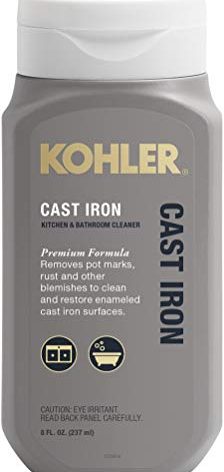 KOHLER K-23725-NA Cast Iron Cleaner, For Kitchen and Bathroom, 8 oz Bottle, Nonabrasive Cream-based Cleaner