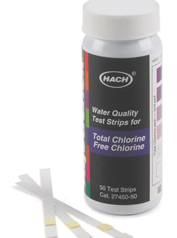 Hach Free & Total Chlorine Test Strips, 0-10 mg/L, Chlorine Testing, Water Quality Test Strips, Accurate Chlorine Measurement, Easy-to-Use Chlorine Test Strips, 2745050