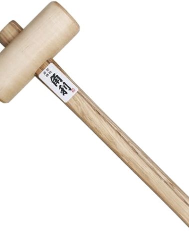 KAKURI Japanese Wooden Mallet Hammer 42mm - Wood Mallet for Woodworking, Joinery, Chiseling, and Carving - Heavy Duty Round Head - Made in Japan