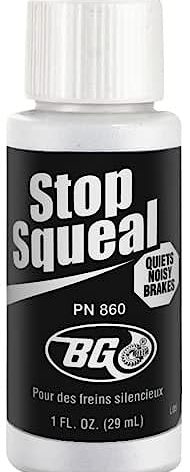 BG(0002698761) BG Stop Squeal 1fl oz - Disc Brake Quiet - Pad Anti-Squeal - Reduces Brake Noise and Grinding - Quiets Noisy Brakes, PN 860, 1 Ounces