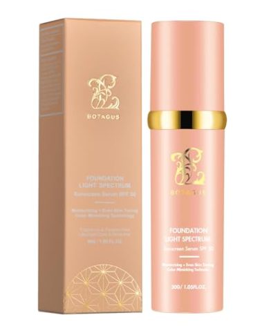 Match Cosmetics Foundation 4 in 1-Light Spectrum,4 in 1 Cosmetics Foundation Liquid with SPF 50+, Concealer Cosmetic Lightweight Makeup, Longwearing & Waterproof for Makeup