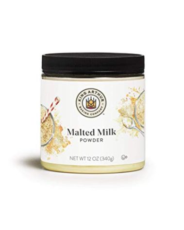 King Arthur Malted Milk Powder: Premium Baking Ingredient for Classic Diner-Style Sweetness, Ideal for Milkshakes, Pancakes, and Waffles - 12 oz Jar of Authentic Malt Flavor Enhancer