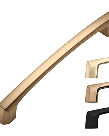 AOOTOCH 10 Pack 5 Inch Champagne Bronze Cabinet Pulls Kitchen Handles for Cabinets Cupboards Drawers Doors - Gold