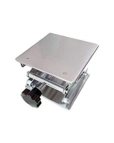 8" x8",Stainless Steel Lab Jack Scissor Stand Platform,Lab Lift Stand Table, Scientific Scissor Lifting Jack Platform,Expandable Lift Height Range 80mm-326mm,Maximum Support Weight 50kg