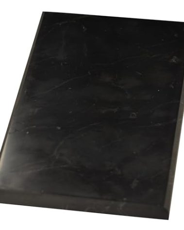Shungite World Shungite Tile Polished 100x150 mm / 3.93"x5.90" from Real Karelian Shungite Stones Shungite Slab Plate Shungite Crystal Charging Plate Mineral Décor Coaster Healing Crystal Plates