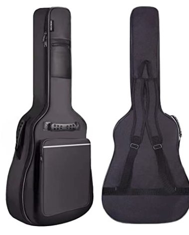 GIGKOUKI 3/4 Size 36 Inch Acoustic Guitar Case Soft, Acoustic Guitar Bag 0.3 Inch Thicken Sponge Padded, Waterproof Gig Bag with Back Hanger Loop（36 inch）