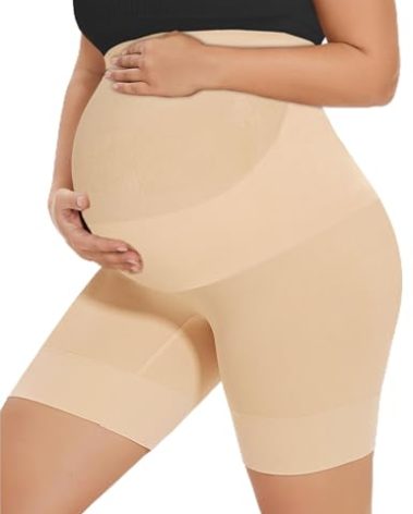 KIM S Maternity Dress Baby Shower Dress Maternity Shapewear for Under Dresses Wedding Guest Dress for Photoshoot Formal Maxi Gender Reveal Outfits Pregnancy Bodysuit (Nude M)