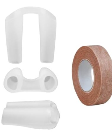 Nostril Retainer and Micropore Surgical Tape 0.5 Wide | Nostril Retainer For Post-Rhinoplasty | Nose Retainer | Soft Silicone | Silicone Nasal Retainer for Nose Shaping | Size (6)