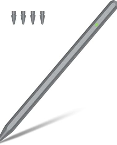Stylus Pen for iPad Apple, Pencil with Palm Rejection&Tilt Sensitivity, iPad Pencil for 2018-2024 Apple iPad 6-10, iPad Pro 12.9"/11"/13" M4, Air 5/4/3/11"-13" M2, Mini 6/5 Grey