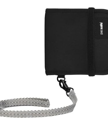Pacsafe Rfidsafe V100 Anti-theft Blocking Bi-Fold Wallet, Black