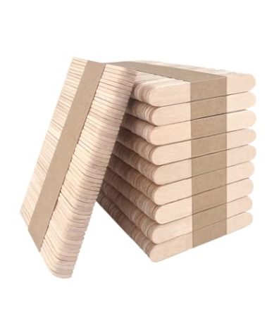 KTOJOY 500 Pcs Craft Sticks Ice Cream Sticks Natural Wood Popsicle Craft Sticks 2.5 inch Length Treat Sticks Ice Pop Sticks for DIY Crafts