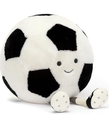 Jellycat Amuseables Soccer Ball Stuffed Toy, 12 inches - Soccer Ball Plush Gift for Sports Fans
