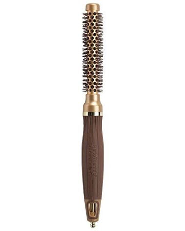Olivia Garden NanoThermic Ceramic + Ion Round Thermal Hair Brush - Not Electrical - Professional Blowout Brush for Normal to Thick Hair - 1/2"-Diameter Barrel - NT-12