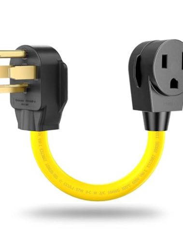 LAVANDINO 4 Prong to 3 Prong Welder Plug Adapter 220V, NEMA 14-30P to 6-50R Dryer to Welding Converter Cord, 30 Amp Male to 50 Amp Female, 10 AWG*3C 1FT