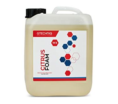 Gtechniq - W4 Citrus Foam - High Content Foaming Agent, Removes Dirt and Road Grime, Non-Caustic Formula, Maximum Gloss Retention Snow Foam (5 Liter)