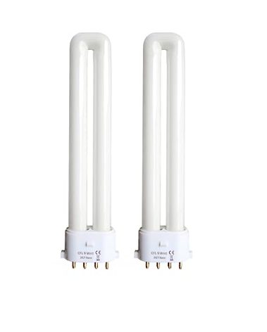 9 Watt 2G7 Base Fluorescent Light Bulb,Replacement for Satco S8365,6416,Coleman Lantern Bulb,Kandolite 96500,Rayovac F9w-1 Light Bulb,CF9DS/E/841,4 Pin 2G7 Base,4100K 2PACK