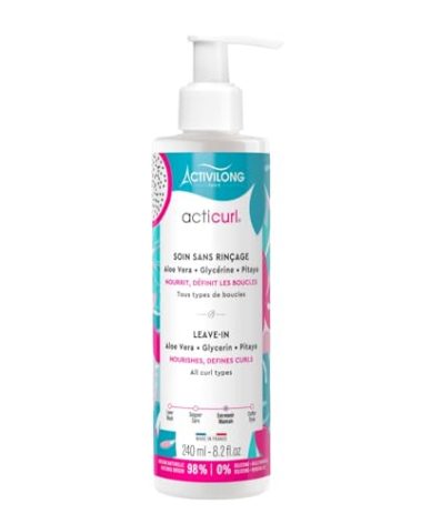 Activilong Acticurl Leave-In Cream – Nourish, Define, and Protect Your Curls with Ease! – Infused with Dragon Fruit/Pitaya and Aloe Vera – Frizz Control for All Curl Types – 240 ml.