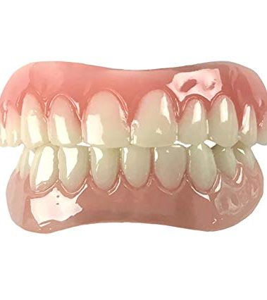 Instant Smile Comfort Fit Flex Teeth - Upper and Lower Matching Set, Natural Shade! Fix Your Smile at Home Within Minutes!