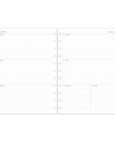 2026 Weekly & Monthly Planner Refill, A4 Letter Size Planner Inserts for 11-Disc Discbound Planner, 8.5"x11", Jan. 2026 - Dec. 2026, 12 Monthly Calendars with Laminated Tabs