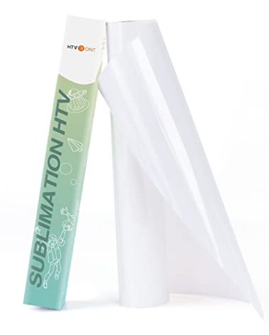 HTVRONT Sublimation Vinyl for Light-Colored Shirts - 12" X 10FT Matte Clear HTV Vinyl for Sublimaion - Wash Durable Clear Dye Sub HTV for Cotton Fabric