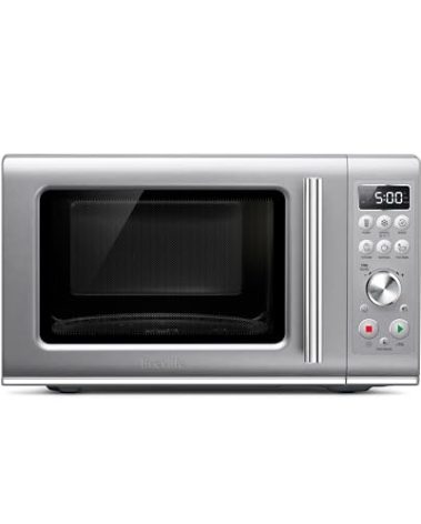 Breville BMO650SIL Compact Wave Soft Close Countertop Microwave Oven, Silver