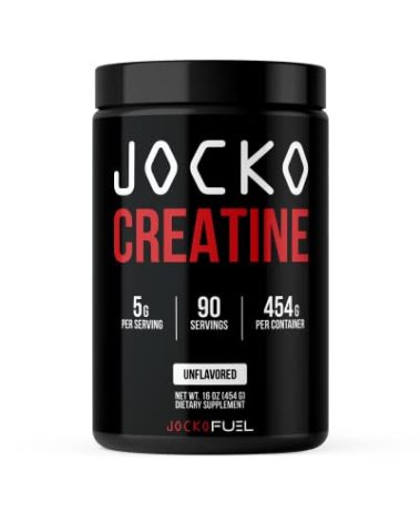 Jocko Fuel Creatine Monohydrate Powder - Creatine for Men & Women, Supplement for Athletic Performance & Muscle Health, 90 Servings 16 oz (Unflavored) (16 OZ JAR)