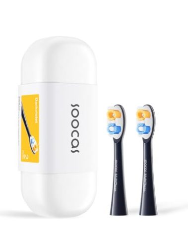 Soocas Multiclean Classic Clean Electric Toothbrush Replacement Heads, Compatible with Both NEOS II and NEOS II Ultra, 2 Brush Heads, Dark Violet