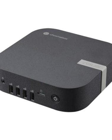 ASUS Chromebox 5a with Intel® Celeron® 7305 Processor, 8GB DDR4 RAM, 128GB M.2 PCIe G4x4 NVMe SSD, Quad-Display, Wi-Fi 6E & Bluetooth, Gb LAN, USB-C, Chrome OS, VESA Mount