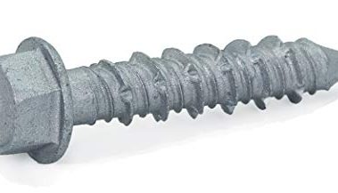 CONFAST 1/4" x 1-1/4" Concrete Screws 410 Stainless Steel Hex with Concrete Drill Bit for Anchoring to Masonry, Block or Brick (50 per Box)