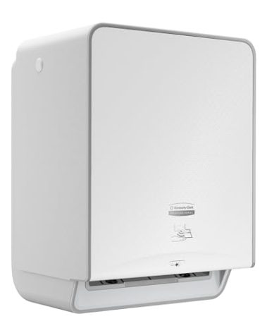 Kimberly-Clark Professional ICON Automatic Hard Roll Paper Towel Dispenser (58710), White Mosaic Faceplate, Wall Mounted, for Commercial Hand Towels (Qty 1)