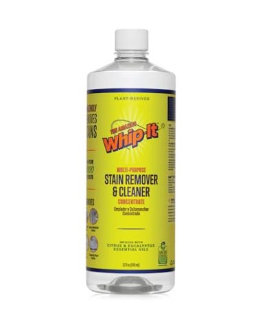 Whip It Cleaner, Multi Purpose Stain Remover CONCENTRATE, Makes 32 Bottles, Plant Based Enzyme Cleaner, Cleaning Food, Grease, Coffee, Wine, Baby Stains, pet stains, Over 500 uses, Made in USA, 32 OZ